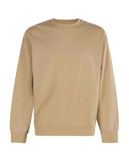 メンズ Carhartt クルーネック スウェットシャツ Natural