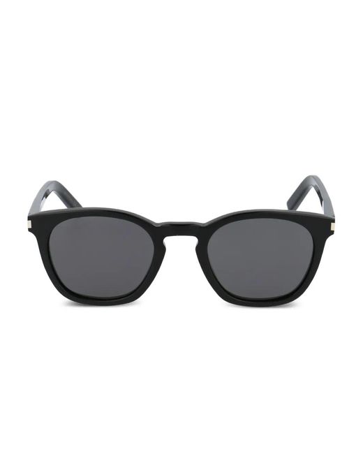 Saint Laurent Black Sl 28 Round-Frame Sunglasses