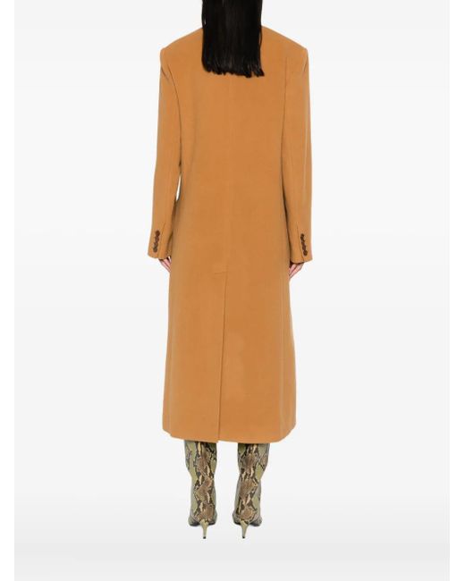Isabel Marant Orange Single-Breasted Coat