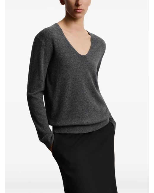12 STOREEZ Gray U-Neck Sweater