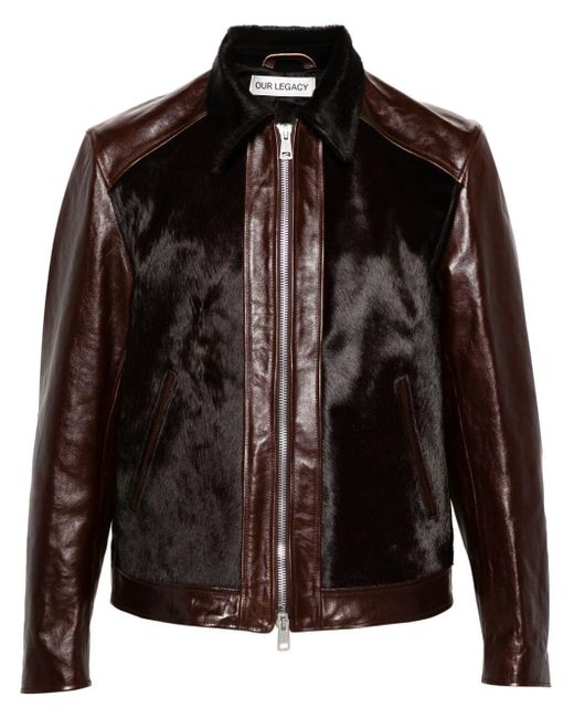 Our Legacy Black Andalou Leather Jacket for men