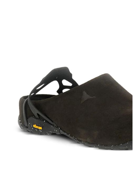 Roa Black Sandales À Découpes Au Laser for men
