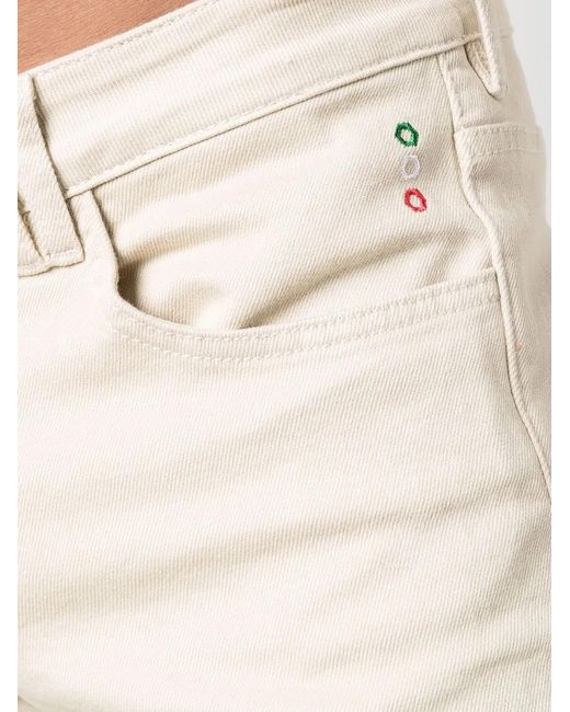 Philipp Plein Natural Logo-Plaque Slim-Fit Jeans for men