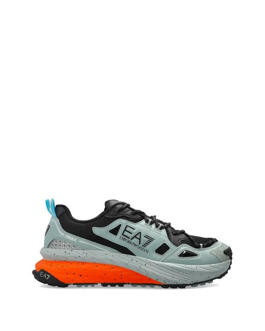EA7 Blue Crusher Logo Sneakers for men