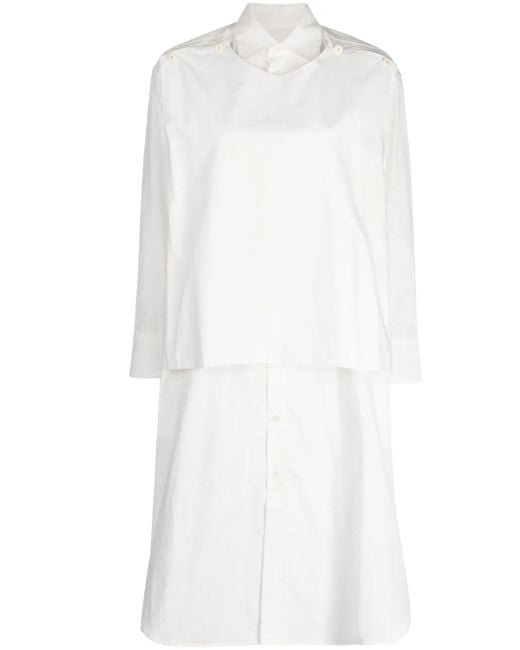 Toogood White The Typesetter Cotton Shirt Dress