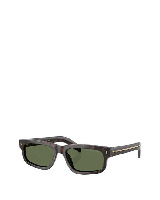 Prada Green Rectangle-Frame Sunglasses for men