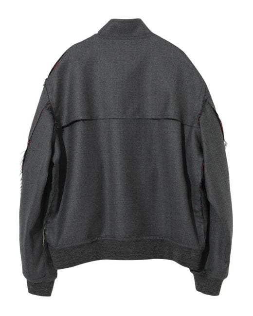 Undercover Black Wool Bomber Jacket for men