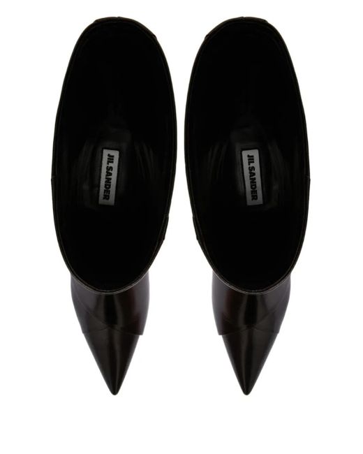 Jil Sander Black Leather Boots