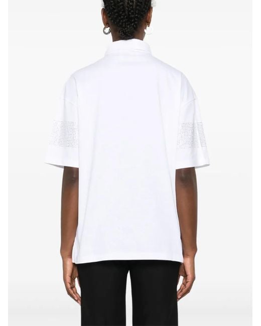 Polo À Rayures En Cristaux Coperni en coloris White