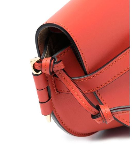 Loewe Pink Mini Gate Dual Leather Crossbody Bag