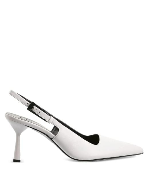 Högl White Ruby Pointed-Toe Slingback Pumps