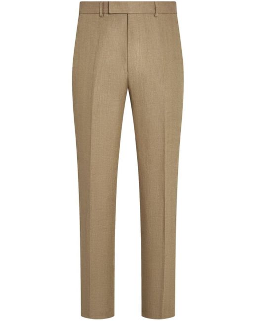 Zegna Natural Oasi Lino Linen Trousers for men