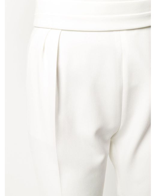 Pantalon crop à design plissé Max Mara en coloris White
