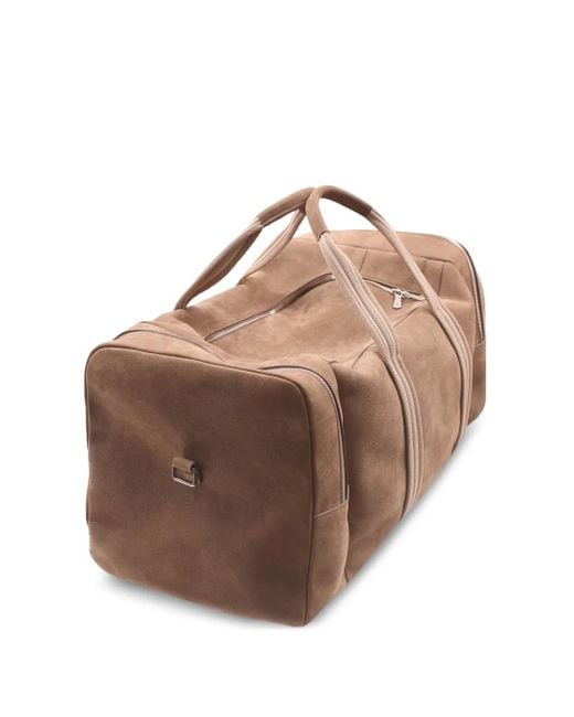Eleventy Reisetasche aus Nubukleder in Brown für Herren