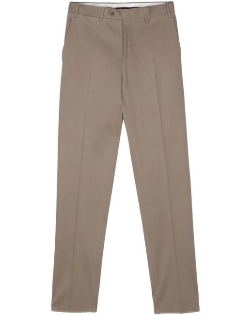 Canali Gray Straight-Leg Trousers for men