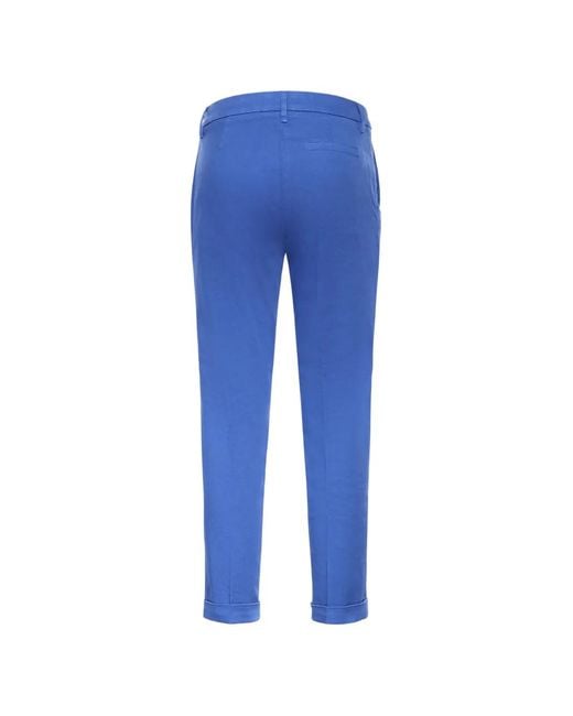 Fay Blue Buttoned Trousers