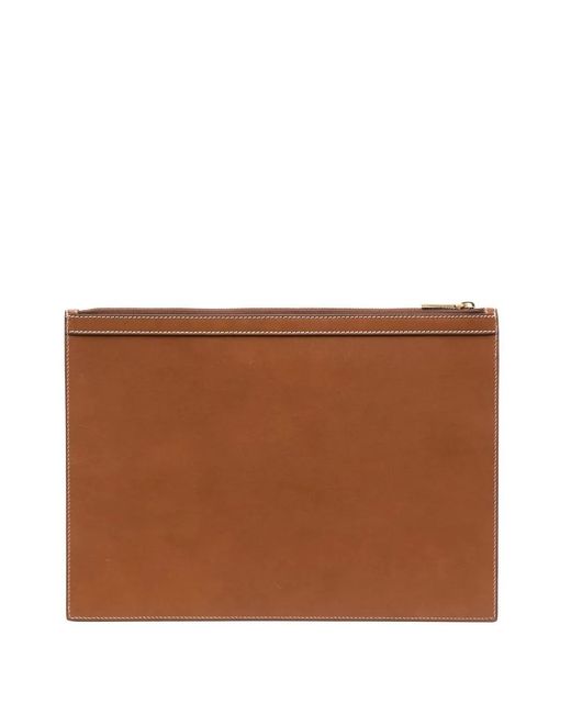 Thom Browne Brown 4-Bar Tab Document Holder