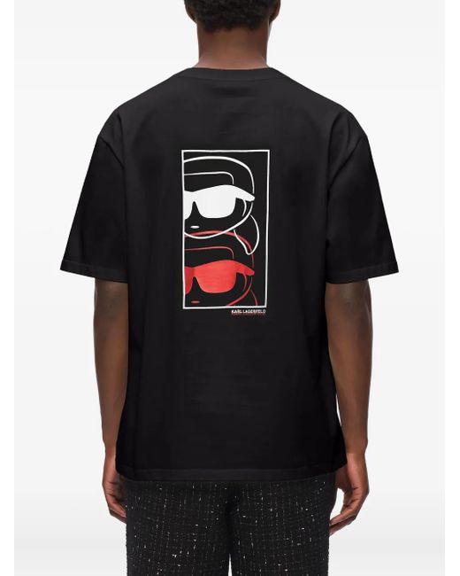 Karl Lagerfeld Black Ikon Fusion T-Shirt for men