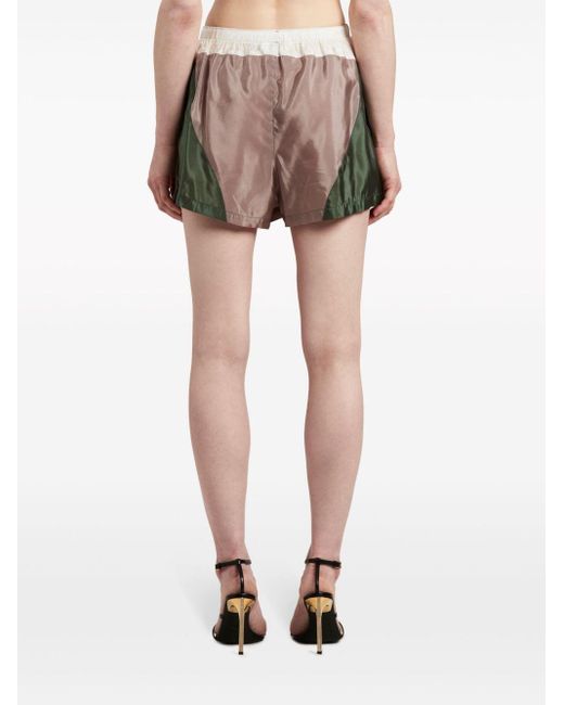 Palm Angels colour-block track shorts - Purple
