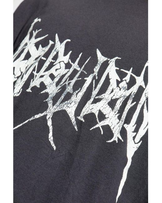 Balenciaga Black Metal Outline T-Shirt for men