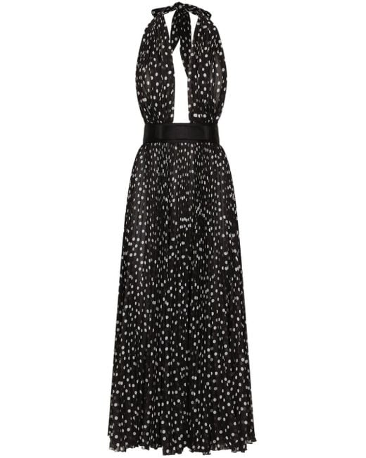 Vestido con lunares estampados Dolce & Gabbana de color Black