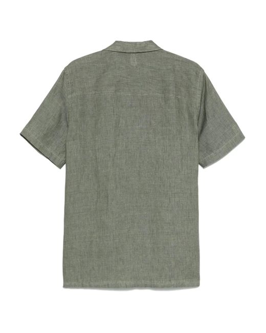 Canali Green Linen Shirt for men