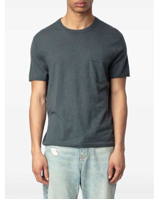 Zadig & Voltaire Blue Jimmy T-Shirt for men