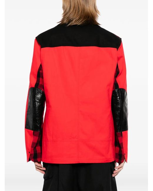 Giacca Con Inserti di Junya Watanabe in Red da Uomo