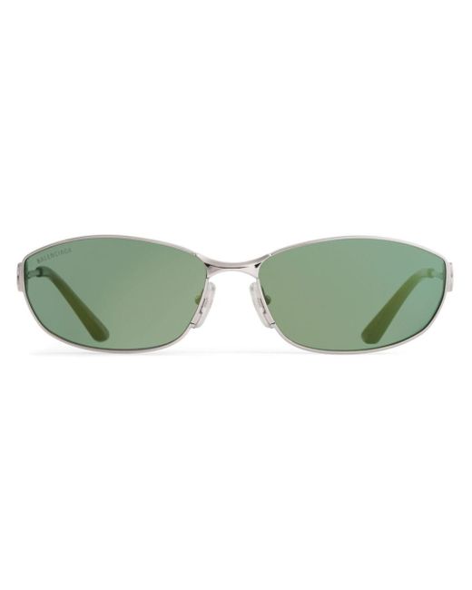 Balenciaga Green Mercury Sonnenbrille mit ovalem Gestell