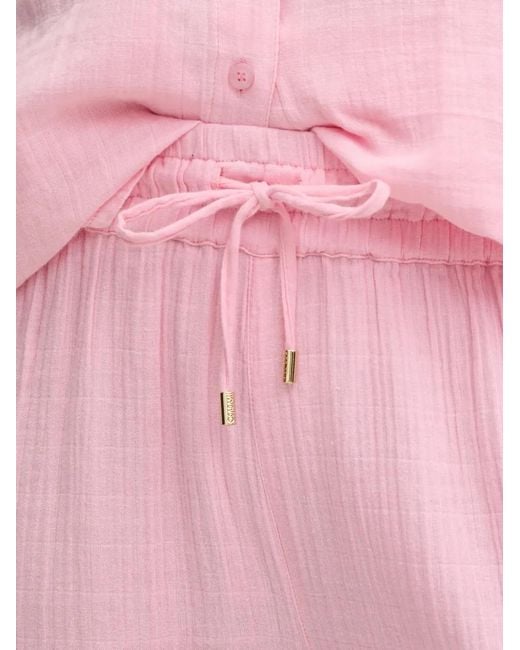 Melissa Odabash Pink Krissy Drawstring Trousers