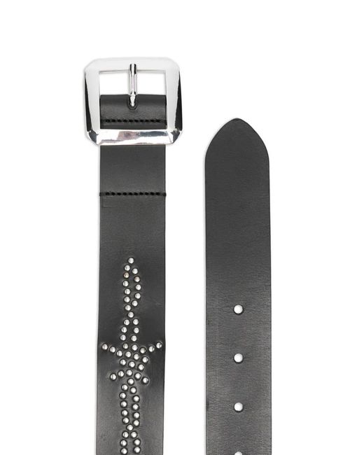 HTC Black Studded Belt for men