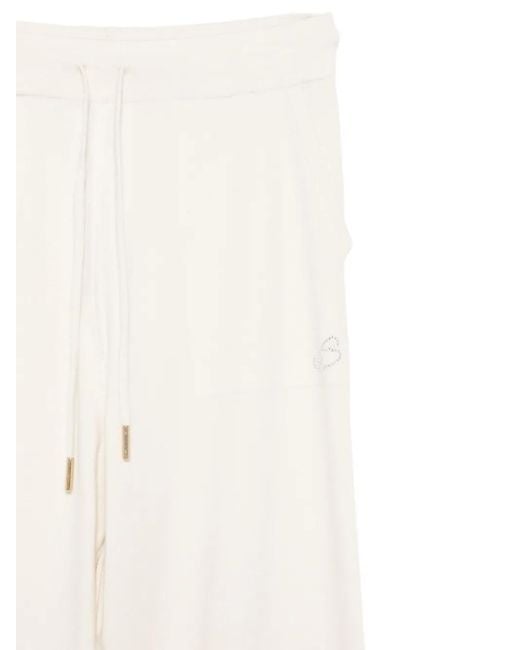Blugirl Blumarine White Drawstring-Embellished Track Pants