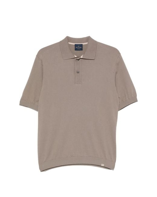 Paul & Shark Gray Logo-Patch Polo Shirt for men