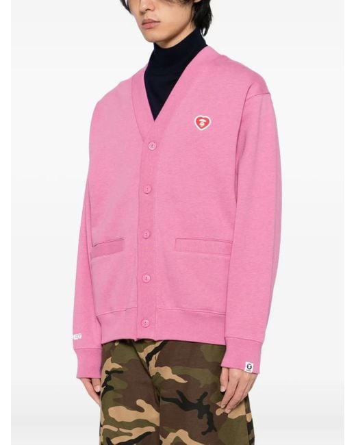 Aape By A Bathing Ape Pink Button-Up Cardigans for men