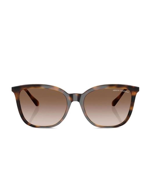 ARMANI EXCHANGE Brown Tortoiseshell Square Sunglasses