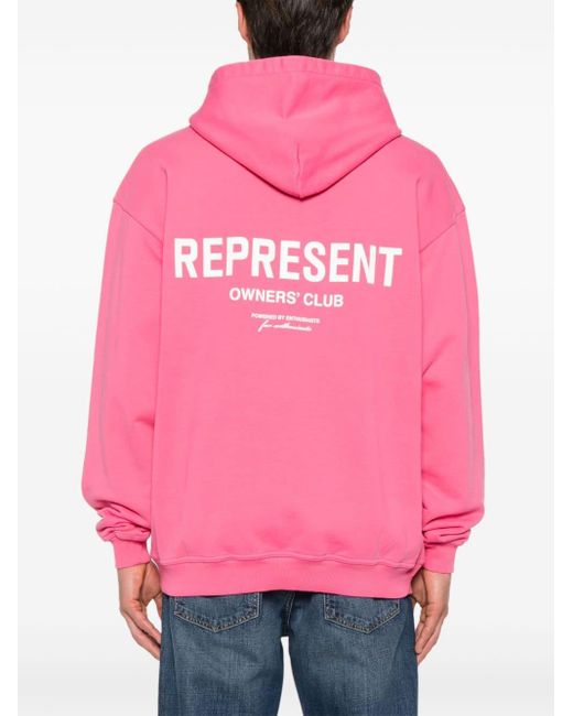 Represent Hoodie Met Print in het Pink voor heren