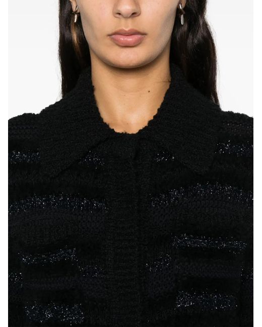Dorothee Schumacher メタリック カーディガン Black