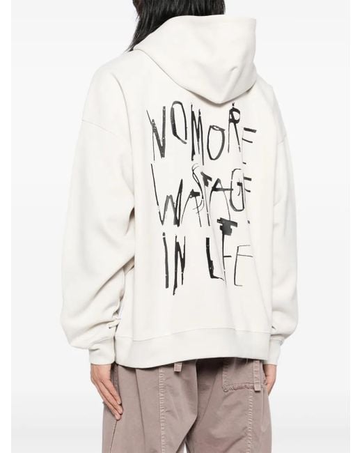 Sudadera con capucha y media cremallera Izzue de hombre de color White