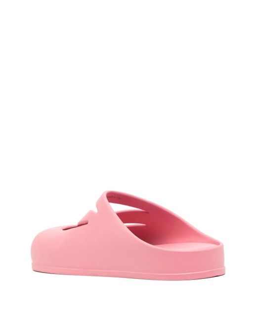Bally Pink Round-Toe Flat Slides