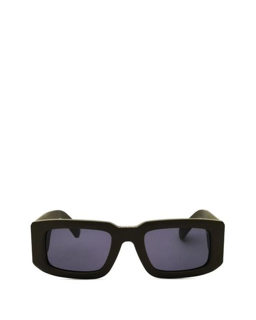 Philipp Plein Black Rectangle-Frame Sunglasses