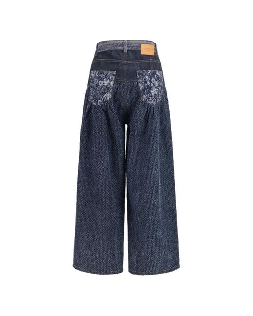 Ganni Blue Patchwork Jeans