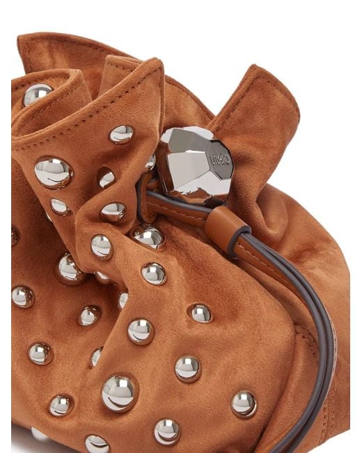Liu Jo Brown Small Riccy Bag With Studs