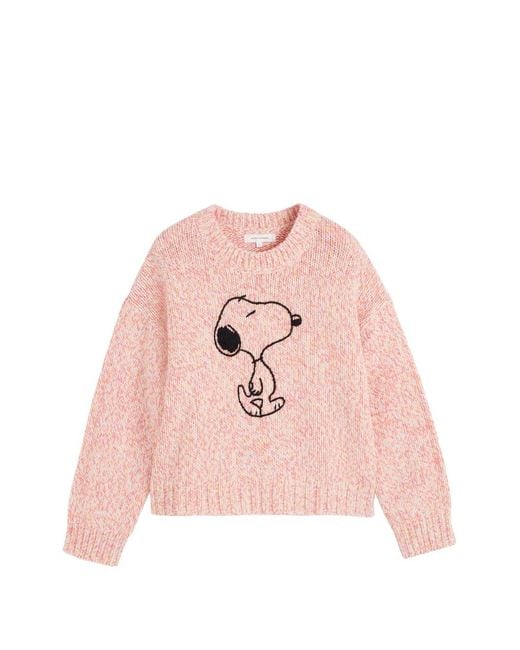 Chinti & Parker Pink Snoopy Marl Sweater