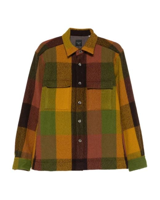 Xacus Green Check Pocket Jacket for men
