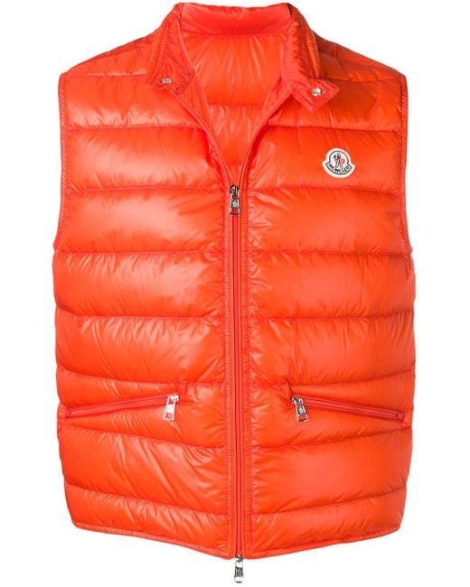 Moncler Gevoerde Bodywarmer in het Orange voor heren