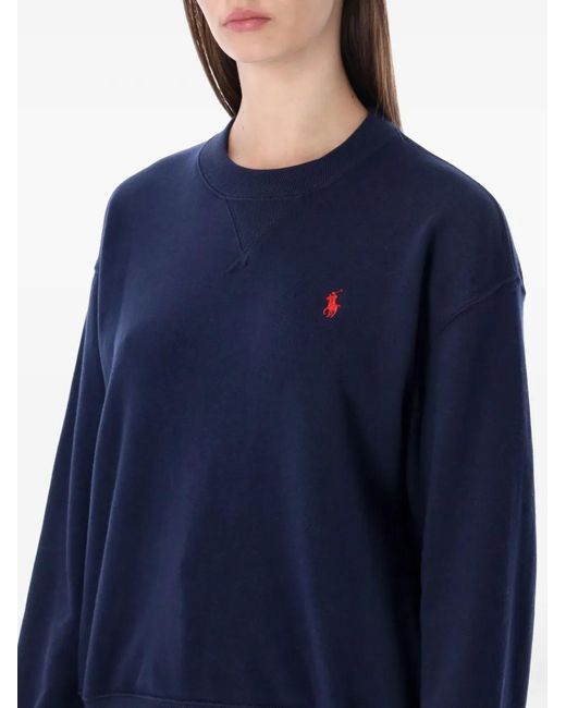 Polo Ralph Lauren Blue Cotton Fleece Crewneck Sweatshirt