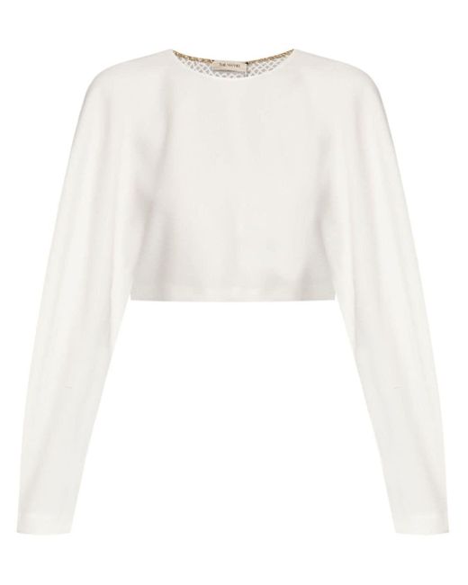 The Mannei White Javier Cropped Top
