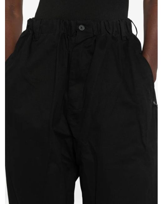 Entire studios Black Elasticated-Cuff Trousers
