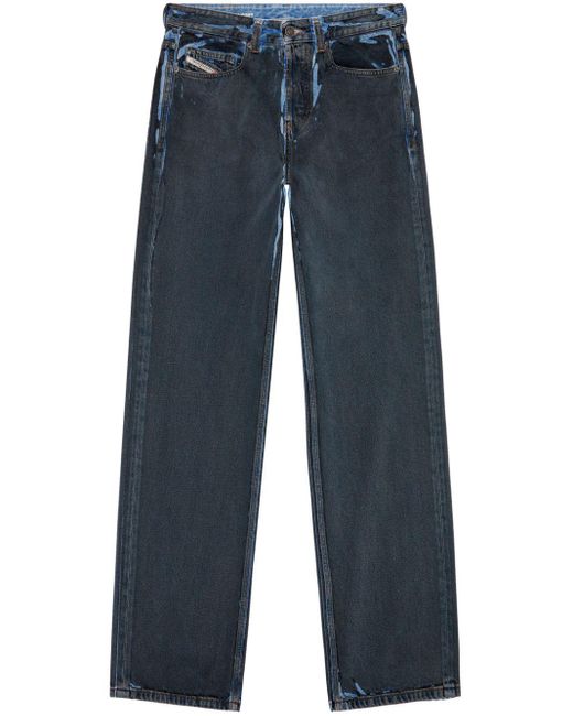 Jeans dritti con applicazione di DIESEL in Blue da Uomo