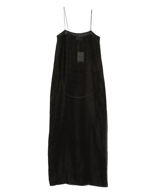 Matteau Black Sheer Cami Midi Dress